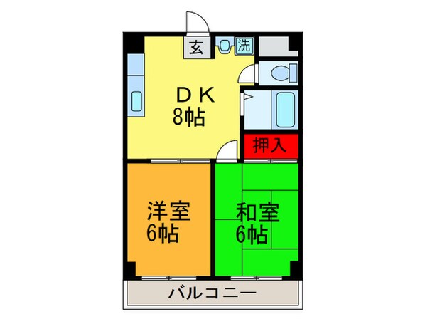 スカイハイツの物件間取画像